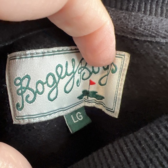 Bogey Boys NEW Mens Large Black White Crewneck Sweatshirt Golf Macklemore - Picture 3 of 9